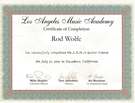 WMA Certificate
